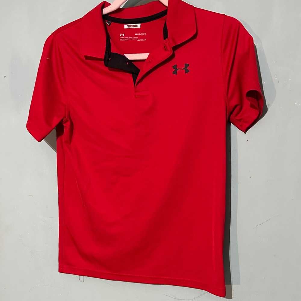 Under Armour Red Polo with Black Trim